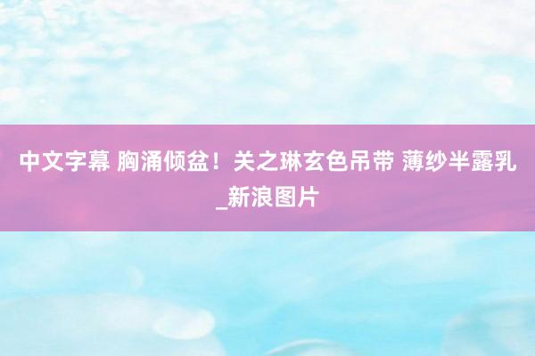中文字幕 胸涌倾盆!关之琳玄色吊带 薄纱半露乳_新浪图片
