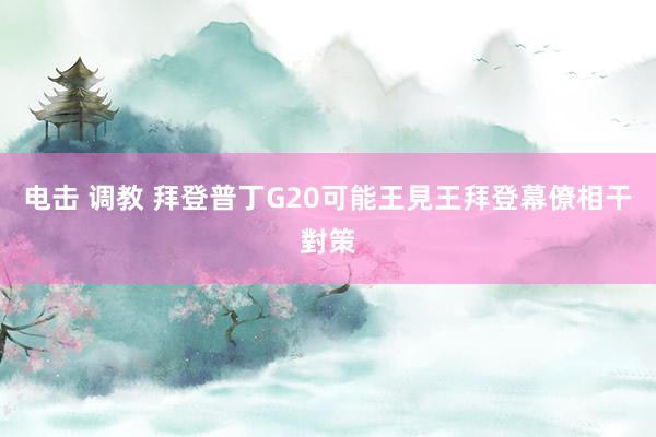 电击 调教 拜登普丁G20可能王見王　拜登幕僚相干對策