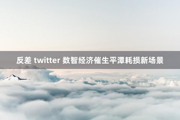 反差 twitter 数智经济催生平潭耗损新场景