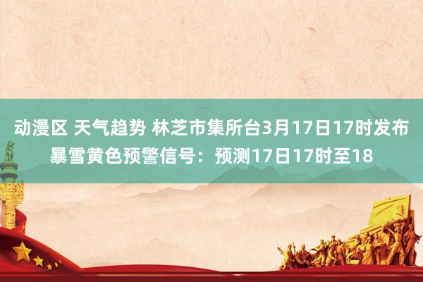 动漫区 天气趋势 林芝市集所台3月17日17时发布暴雪黄色预警信号：预测17日17时至18