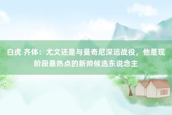 白虎 齐体：尤文还是与曼奇尼深远战役，他是现阶段最热点的新帅候选东说念主